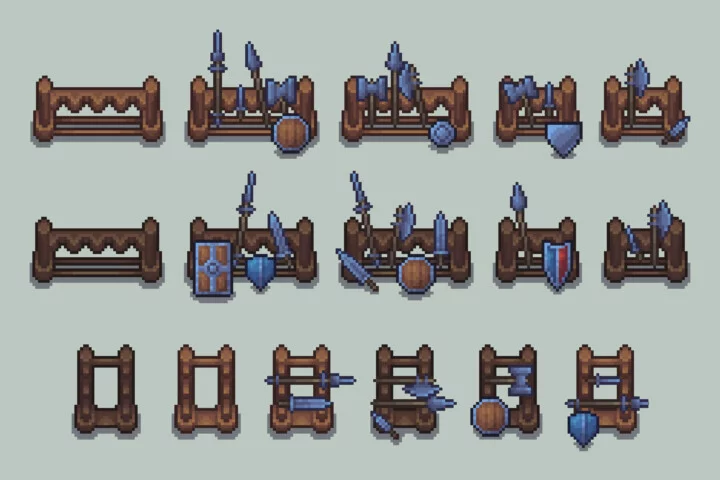 Free Pixel Art Dungeon Objects Asset Pack