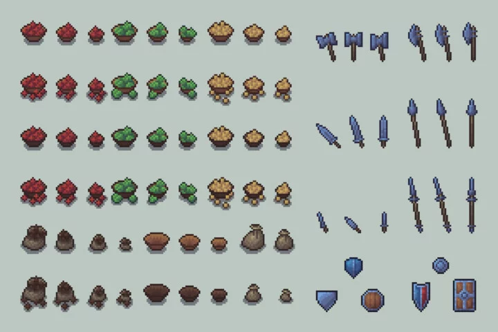 Free Pixel Art Dungeon Objects Asset Pack