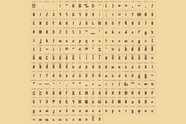 Simplified Medieval Gothic Pixel Font For Video Games