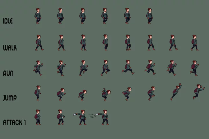 Survivalist Sprite Sheet Pixel Art Pack