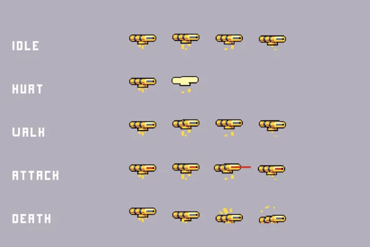 Cyberpunk Enemies Asset Pixel Pack for Beach Location