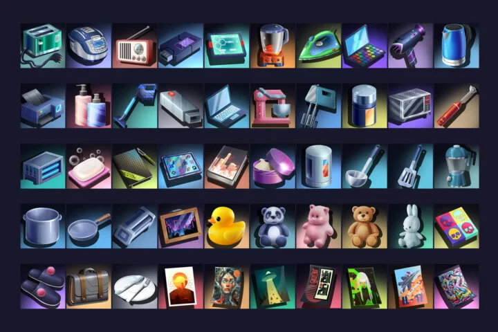 Cyberpunk Household Game Icons