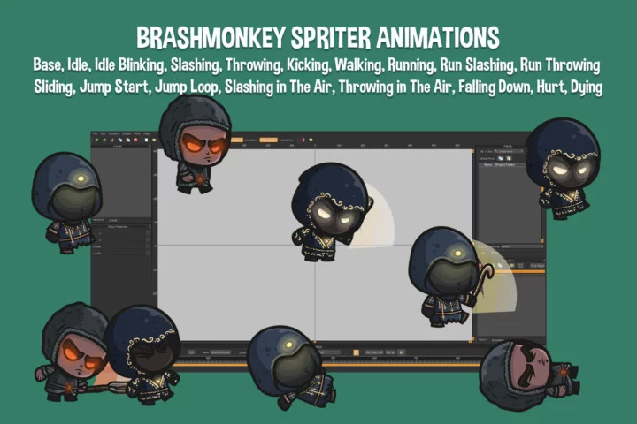 Free Chibi Dark Oracle Character Sprites