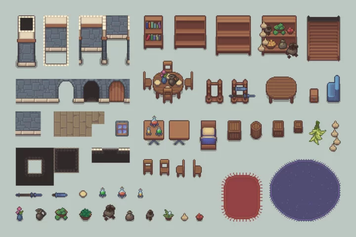 Main Character’s Home – Free Top-Down Pixel Art Asset