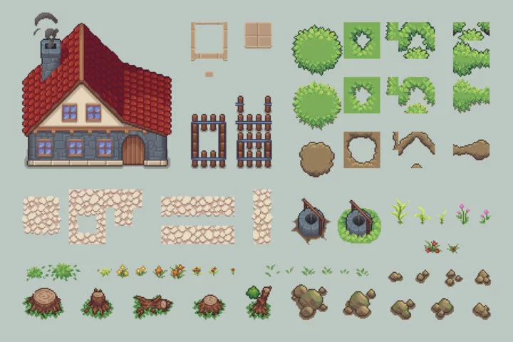 Main Character’s Home – Free Top-Down Pixel Art Asset