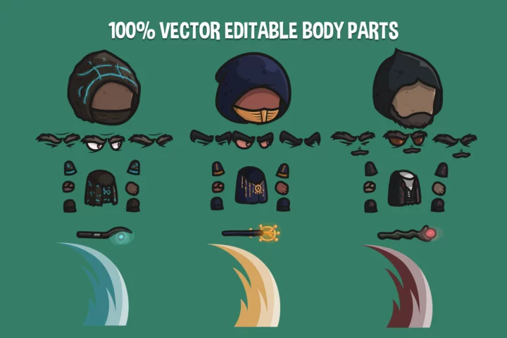 Chibi Cursed Alchemist Character Sprites