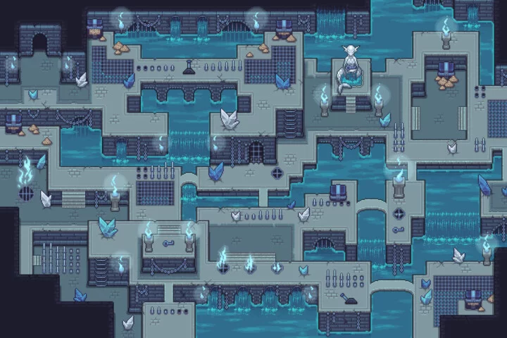 Dungeon Tileset Pixel Top-Down for Indie Game