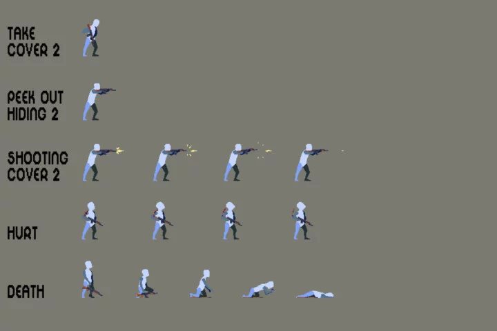 Free Pixel Prototype Character Sprites for Shooter