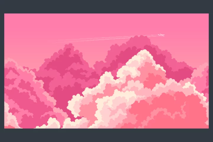 Free Seamless Pixel Art Cloudscape for Game Projects