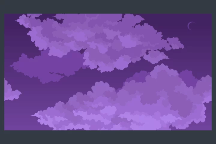 Free Seamless Pixel Art Cloudscape for Game Projects