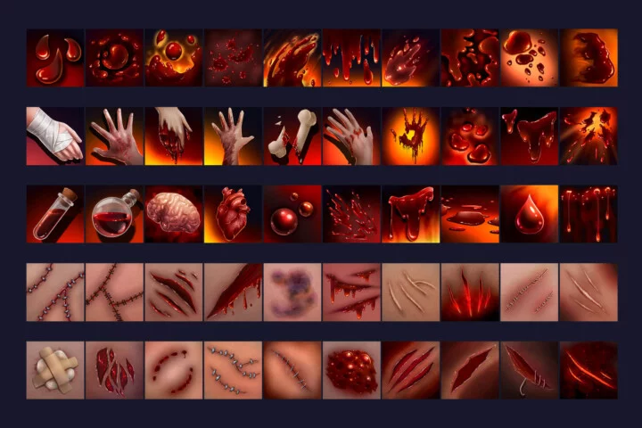 RPG Blood Wound Game 512×512 Icons