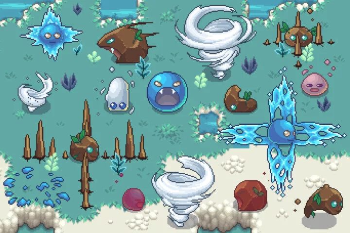 Slime Boss Pixel Art 2D Sprite for Roguelike Games