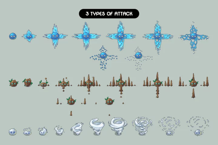 Slime Boss Pixel Art 2D Sprite for Roguelike Games