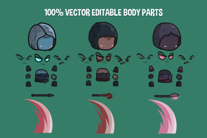 Free Chibi Necromancer of the Shadow Character Sprites