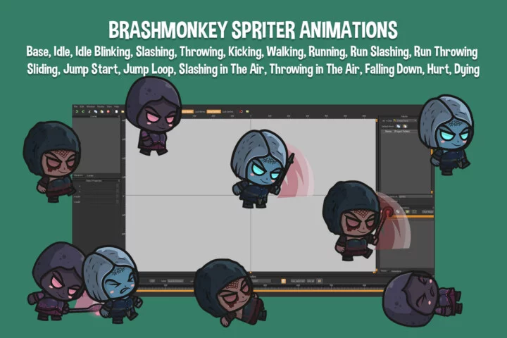 Free Chibi Necromancer of the Shadow Character Sprites