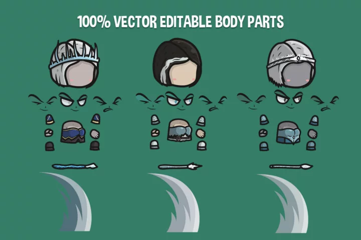 Chibi Winter Witch Character Sprite