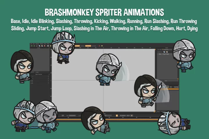 Chibi Winter Witch Character Sprite