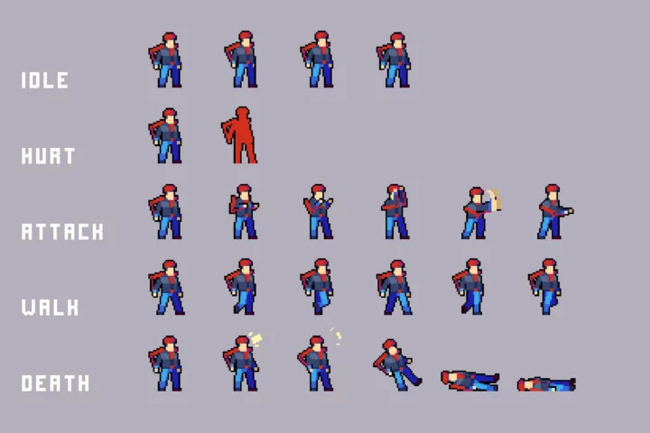 Free Pixel Enemies Character Pack for Seaport Location
