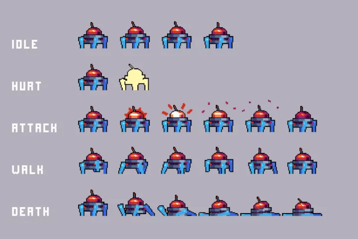 Free Pixel Enemies Character Pack for Seaport Location