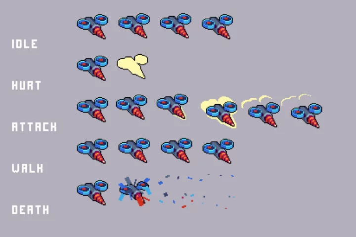 Free Pixel Enemies Character Pack for Seaport Location