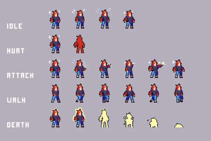 Free Pixel Enemies Character Pack for Seaport Location