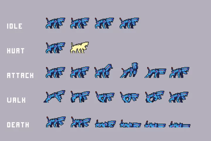 Free Pixel Enemies Character Pack for Seaport Location