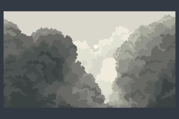 Free Pixel Sky with Parallax Clouds for 2D Games