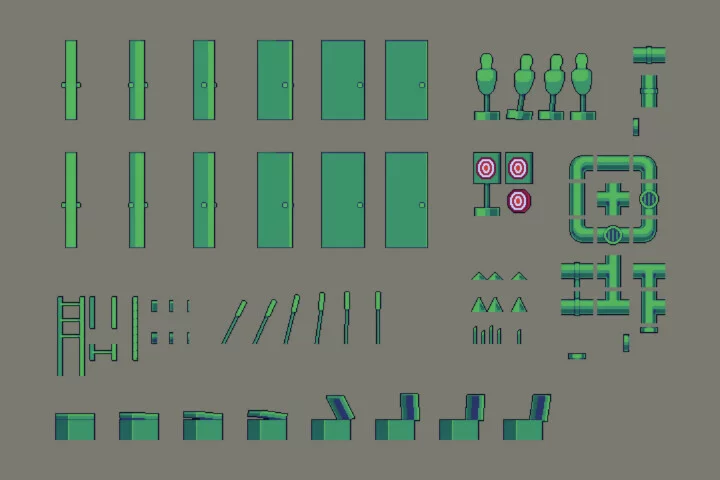 Free Prototype 2D Platformer 32×32 Pixel Tileset