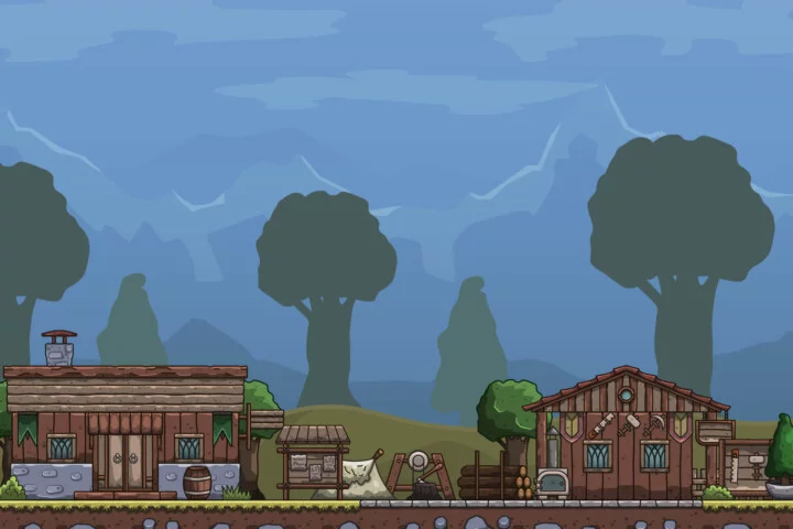 Medieval Carpenters Workshop 2D Game Tileset