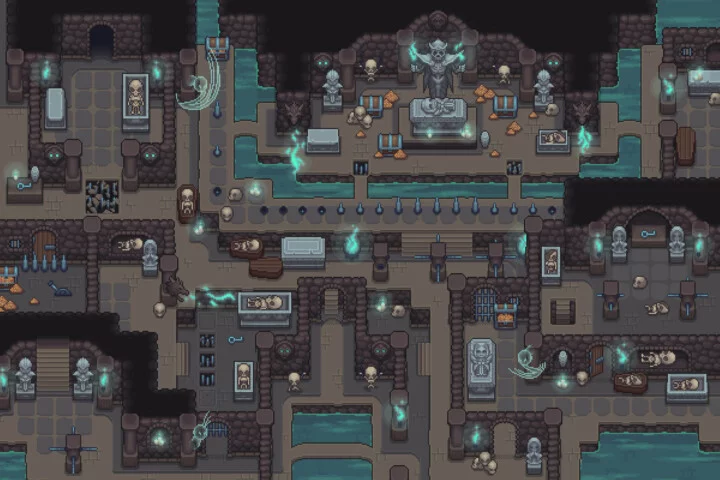 Top-Down Dungeon Pixel Tileset for RPG and Roguelike Game