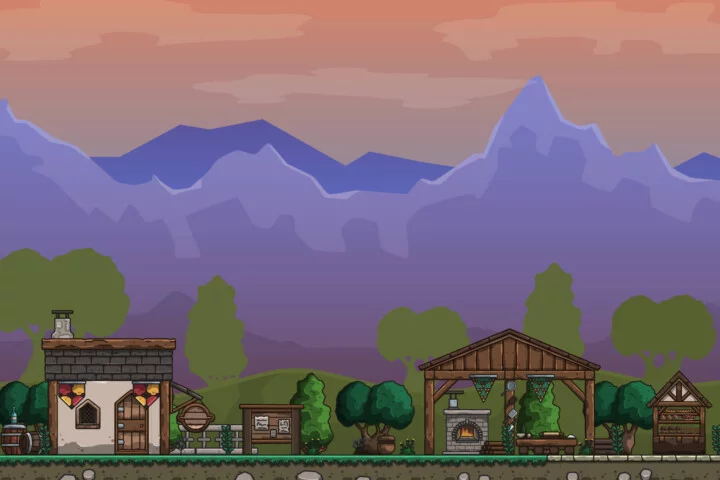 Cartoon Medieval Bakery 2D Game Tileset