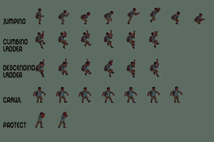 City Man Pixel Character Sprite Pack 2