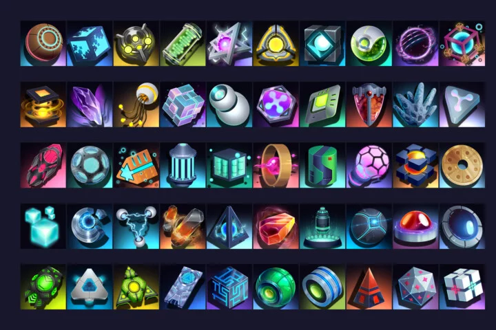Free Cyberpunk Artifact Game 512×512 Icons