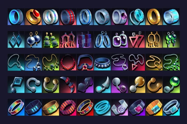 Cyberpunk Jewelry Game 512×512 Icons
