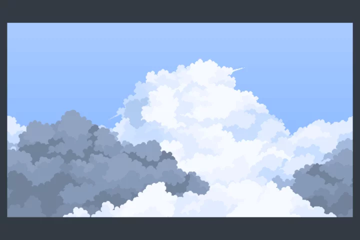 Free Sky with Clouds Pixel Art Backgrounds Pack 3