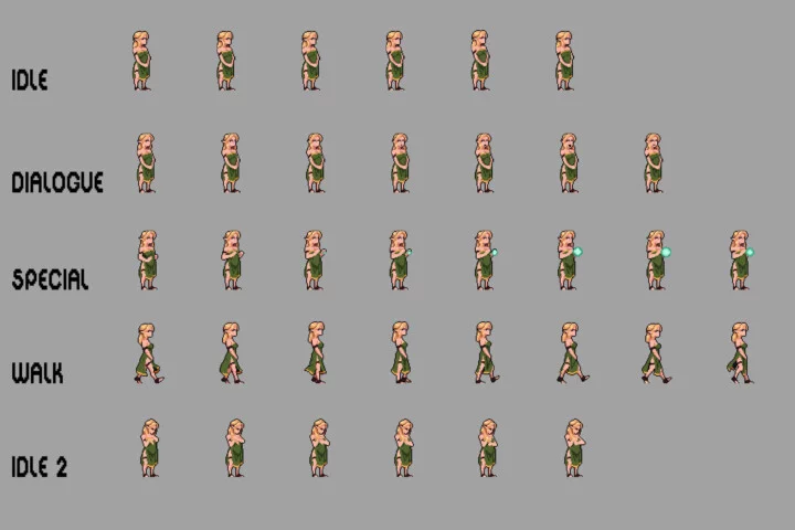 NPC Elf 2D Pixel Art Character Sprite Pack