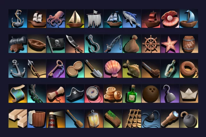 RPG Sea Theme Game 512×512 Icons