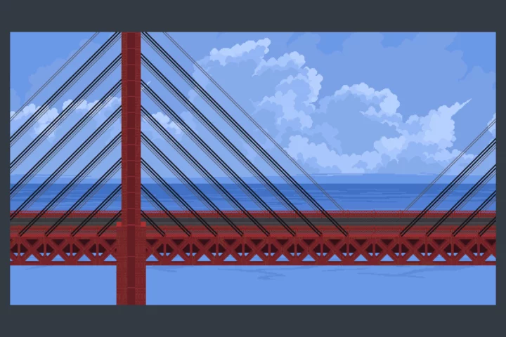 Bridges Pixel Art Backgrounds
