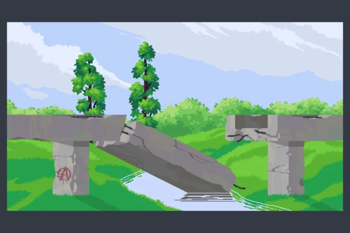 Bridges Pixel Art Backgrounds