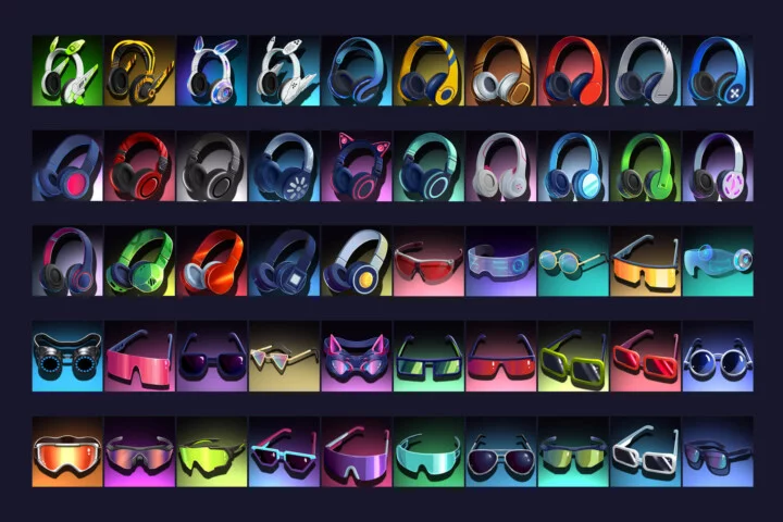 Cyberpunk Headphone and Glasses 512×512 Icons