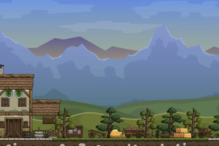 Free Medieval Field Work 2D Tileset for Platformer