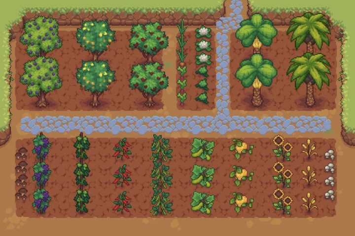Free Pixel Art Plants for Farm