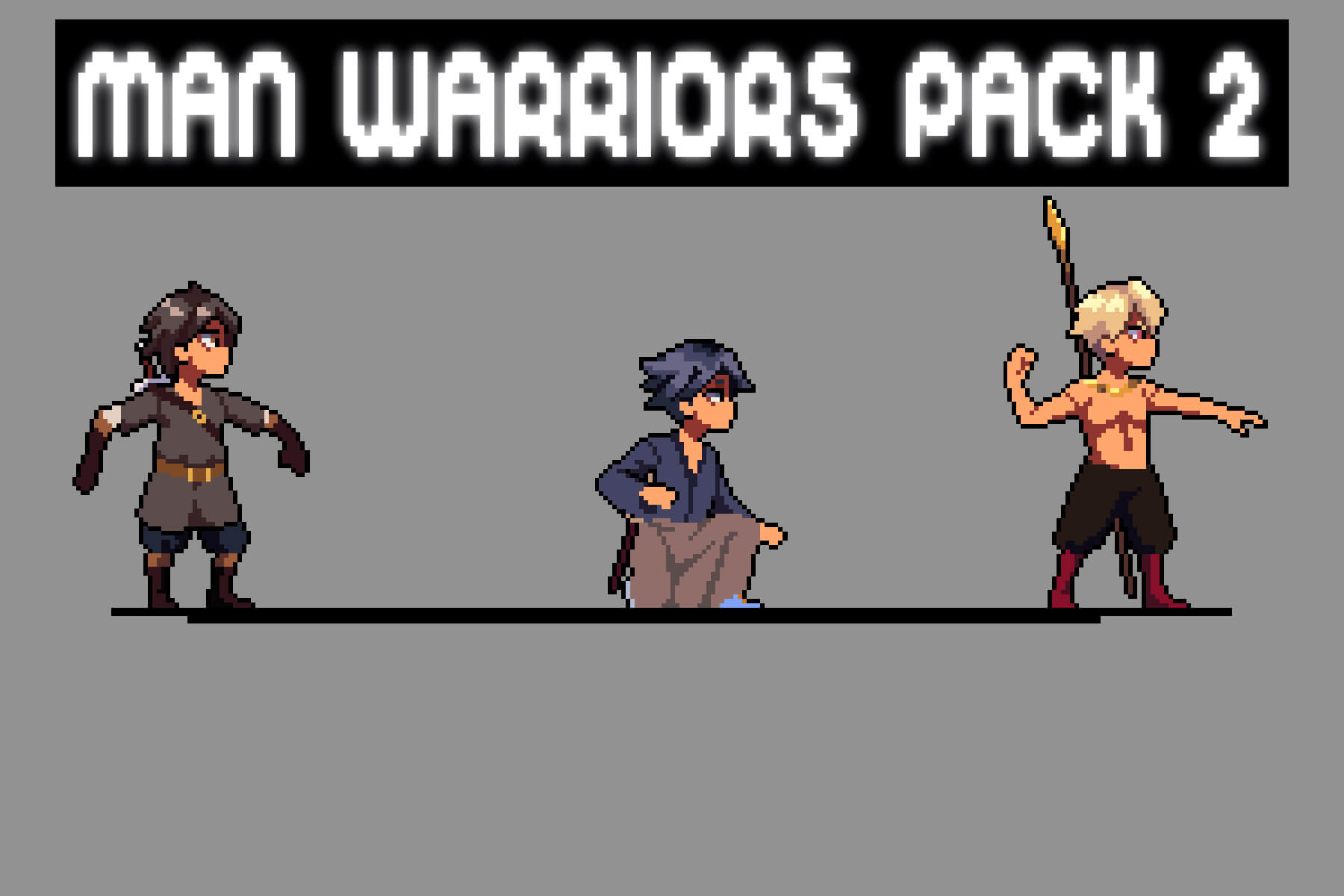 Anime Warrior Sprite Sheet Pixel Art Pack 2 - CraftPix.net