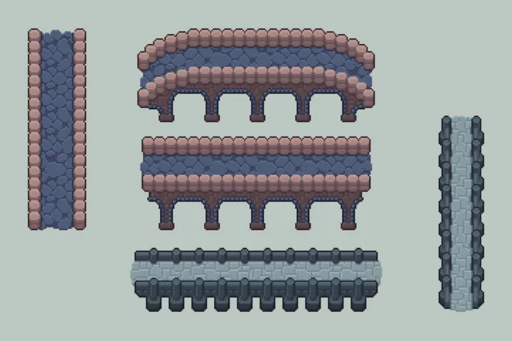 Free Bridges Top-Down Pixel Art Asset Pack