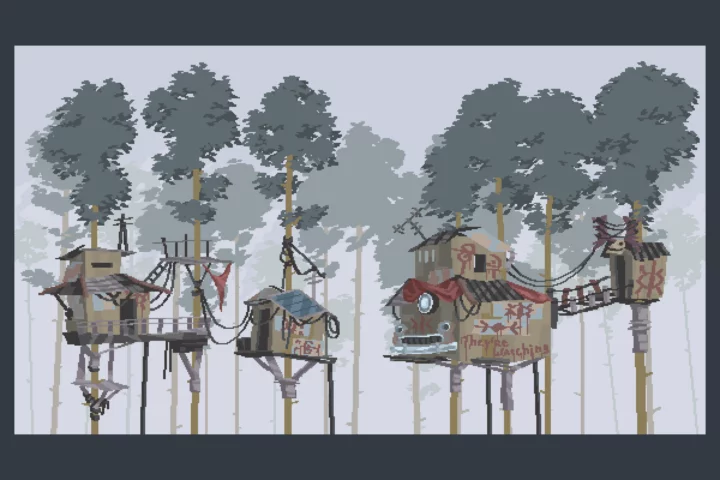 Free Post-Apocalypse Pixel Art Backgrounds for Game Projects