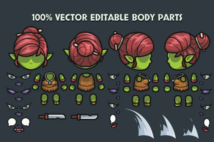 Free Top-Down Goblin Character Sprite