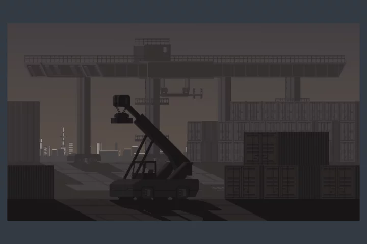Industrial Zone Pixel Art Backgrounds
