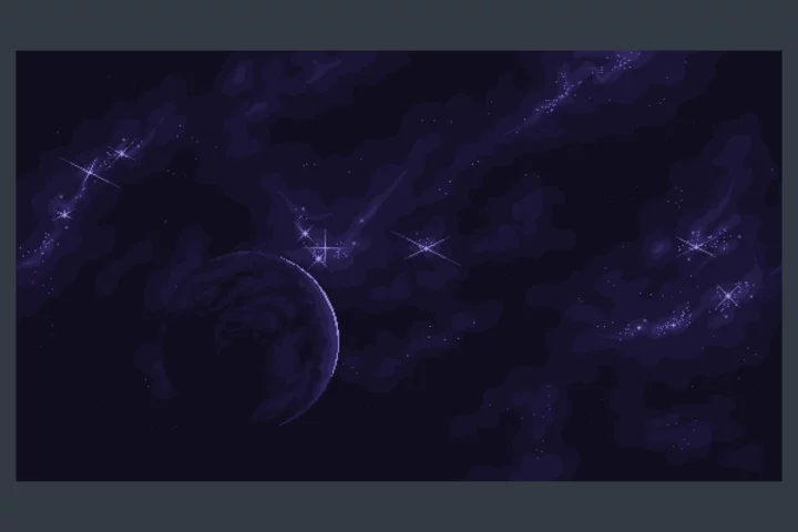 Minimalistic Space Pixel Backgrounds for Video Games