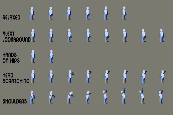 Prototype Hero Sprite Sheet Pixel Art Pack 9