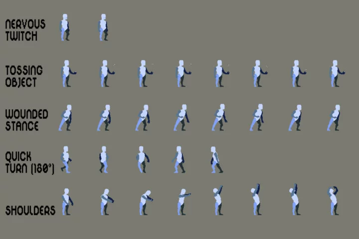 Prototype Hero Sprite Sheet Pixel Art Pack 9
